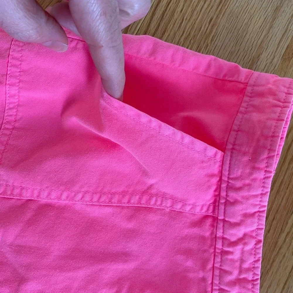 Vineyard Vines Girls Size 14 Skirt Neon Pink Button Front Pocket Skirt Bright‎